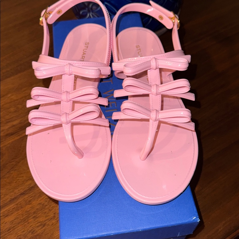 Stuart Weitzman Blush Pink Strappy Sandals